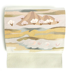 【仕立て上がり】正絹 八寸帯 良品 No.5ZH-0248-00