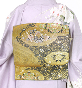 【仕立て上がり】正絹 袋帯 良品 No.5ZH-0288-00