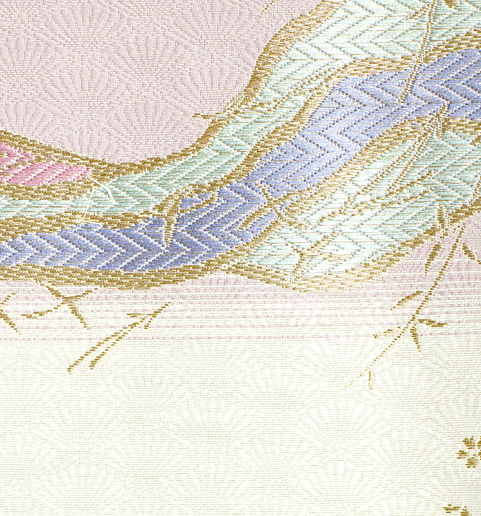 仕立て上がり】西陣織廣部商事 正絹 長尺袋帯 良品 No.5ZH-0526-00の