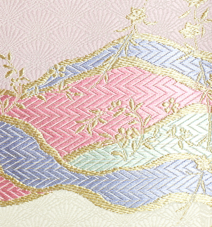 仕立て上がり】西陣織廣部商事 正絹 長尺袋帯 良品 No.5ZH-0526-00の