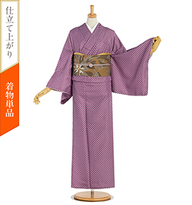 仕立て上がり】小紋 すぐに着られる洗える着物 Lサイズ No.5ZH-0626-03