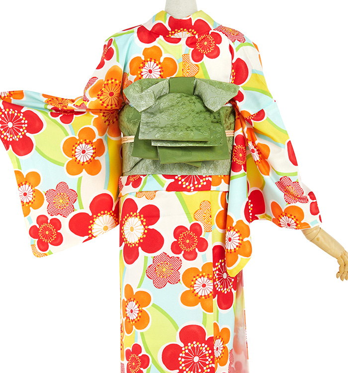 仕立て上がり】小紋 すぐに着られる洗える着物 Lサイズ No.5ZH-0635-03