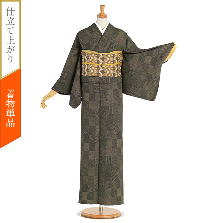 仕立て上がり】江戸小紋 すぐに着られる洗える着物 Mサイズ No.5ZH