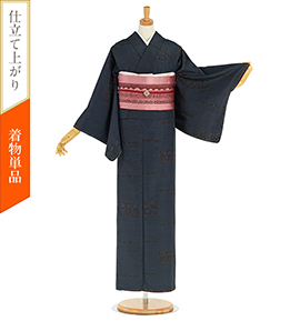 美品　洗える着物　（反物からのお仕立て品）紗紬風　藤　身丈（肩から）153㎝ 000000024297-01-m.jpg?t=