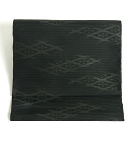 未仕立て】夏物 西陣織 黒共九寸帯 喪服用帯 No.5ZH-0726-00の通販