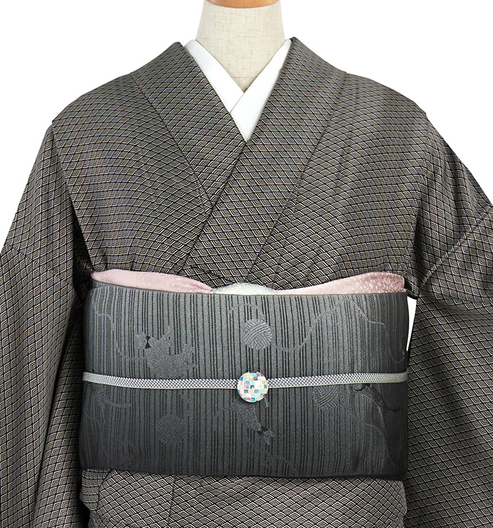 仕立て上がり】江戸小紋 すぐに着られる洗える着物 Lサイズ No.5ZH