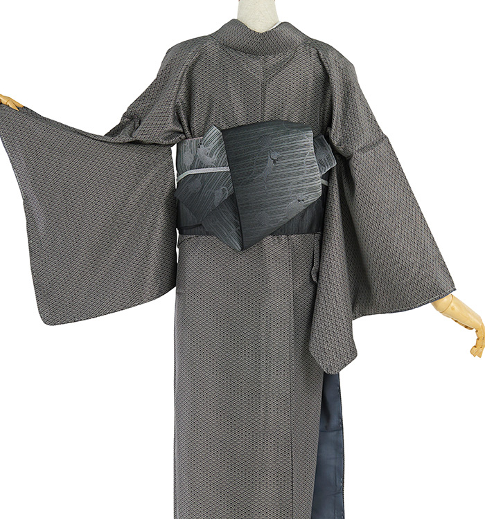 【新品未使用品 洗える着物 小紋】 仕立て上がり】江戸小紋 すぐに着られる洗える着物 Lサイズ No.5ZH