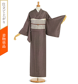 専用Y3513❁美品 単衣 きもの英謹製 手縫い仕立て 小紋 洗える着物 仕立て上がり】江戸小紋 すぐに着られる洗える着物 Mサイズ No