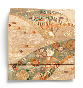 【仕立て上がり】正絹 袋帯 中古品 No.5ZH-0905-00