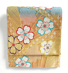 【仕立て上がり】正絹 袋帯 中古品 No.5ZH-0936-00