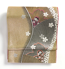 仕立て上がり】切嵌 全通柄 正絹 長尺袋帯 良品 No.5ZH-0364-00の通販