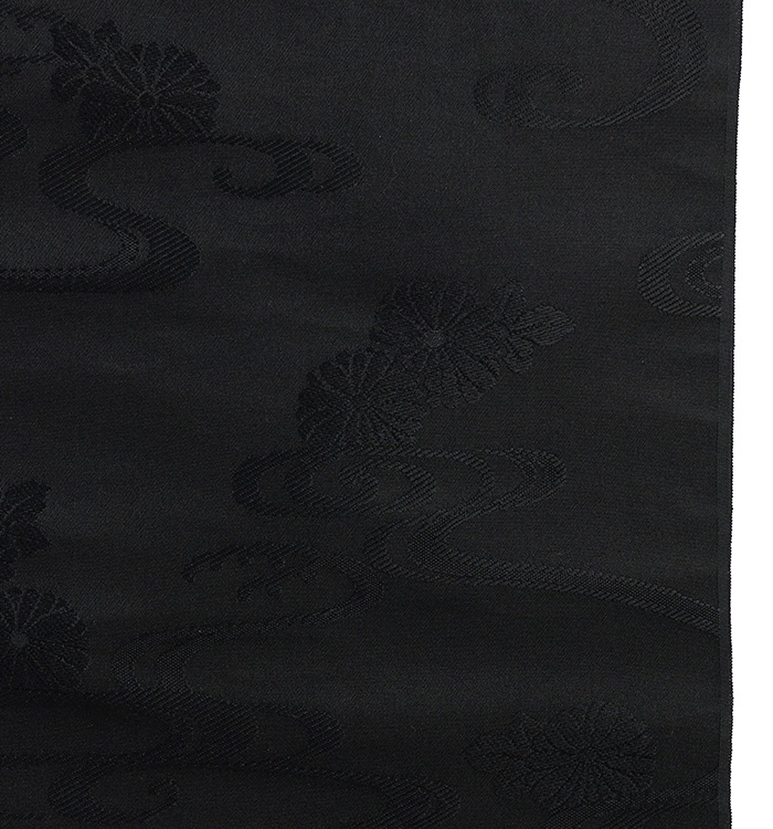 未仕立て】黒共九寸帯 喪服用帯 No.5ZH-0955-00の通販｜きもの365