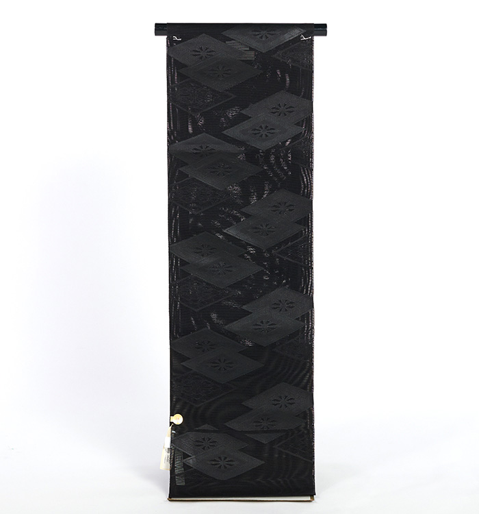 未仕立て】夏物 西陣織 黒共九寸帯 喪服用帯 No.5ZH-0962-00の通販