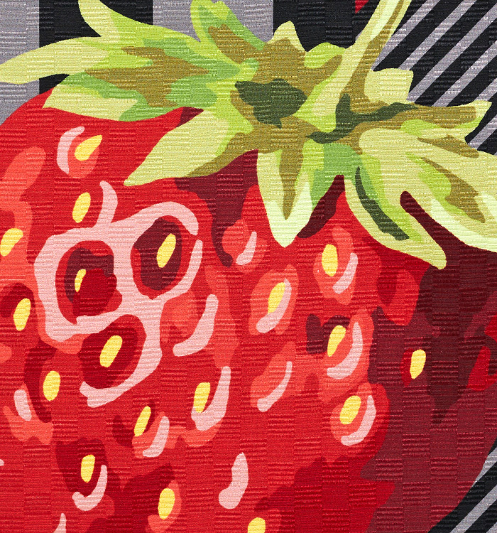 仕立て上がり】うれしづくし 正絹 京袋帯 イチゴストライプ No.5ZH