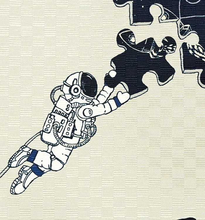 【仕立て上がり】うれしづくし 正絹 京袋帯 宇宙遊泳 No.5ZH-1100-00-R_03