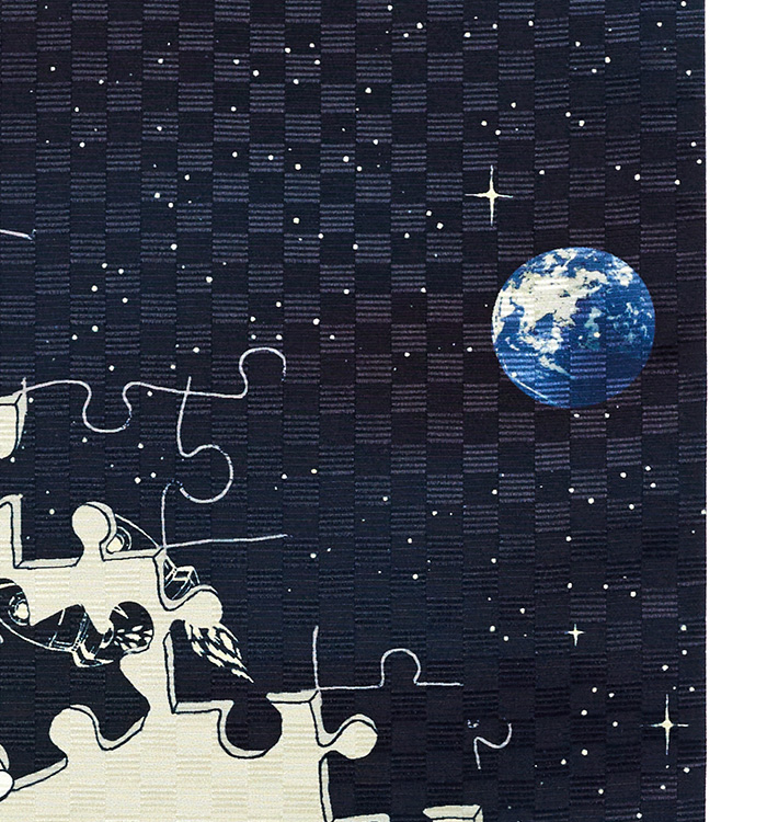 【仕立て上がり】うれしづくし 正絹 京袋帯 宇宙遊泳 No.5ZH-1100-00-R_04