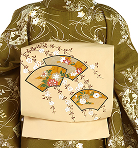 九寸名古屋帯 No.5ZH-1185-00-R