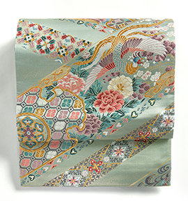 【美品】正絹 袋帯 名古屋帯 美品 名品 正絹 【中古】