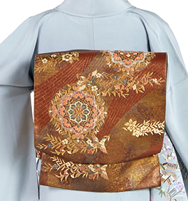 【仕立て上がり】正絹 袋帯 中古品 No.5ZH-1493-00