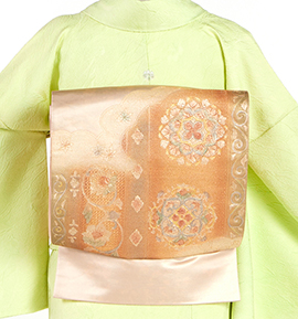 【仕立て上がり】刺繍 正絹 袋帯 中古品 No.5ZH-1520-00