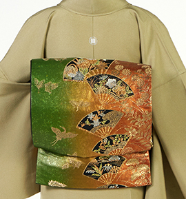 【仕立て上がり】正絹 袋帯 中古品 No.5ZH-1526-00