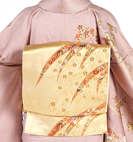 【仕立て上がり】正絹 袋帯 中古品 No.5ZH-1532-00