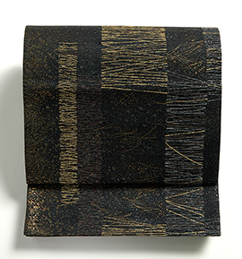 仕立て上がり】西陣織 京洛苑たはら謹製 正絹 袋帯 良品 No.5ZH-0330