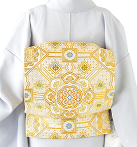 仕立て上がり】切嵌 全通柄 正絹 長尺袋帯 良品 No.5ZH-0364-00の通販