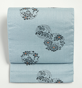 桐生織 八寸名古屋帯 紬 No.5ZH-1612-00