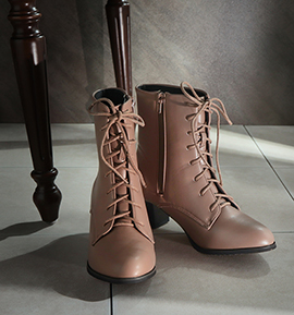 編み上げブーツ 25.0cm No.5ZK-0204-13