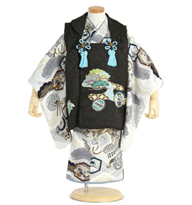 手描友禅 正絹被布コート 七五三 三歳男児用 No.5ZM-0078-00