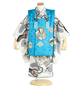 手描友禅 正絹被布コート 七五三 三歳男児用 No.5ZM-0079-10