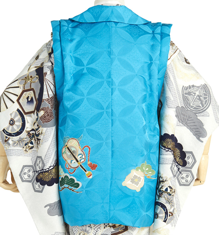 手描友禅 正絹被布コート 七五三 三歳男児用 No.5ZM-0080-00_01