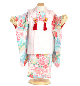 正絹被布コート 七五三 三歳女児用 No.5ZM-0092-00