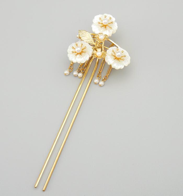 あきさま売約済み簪〈Bouquet・大人のWhiterose＆minirose〉 あきさま売約済み簪〈Bouquet・大人のWhiterose＆minirose〉 ヘア