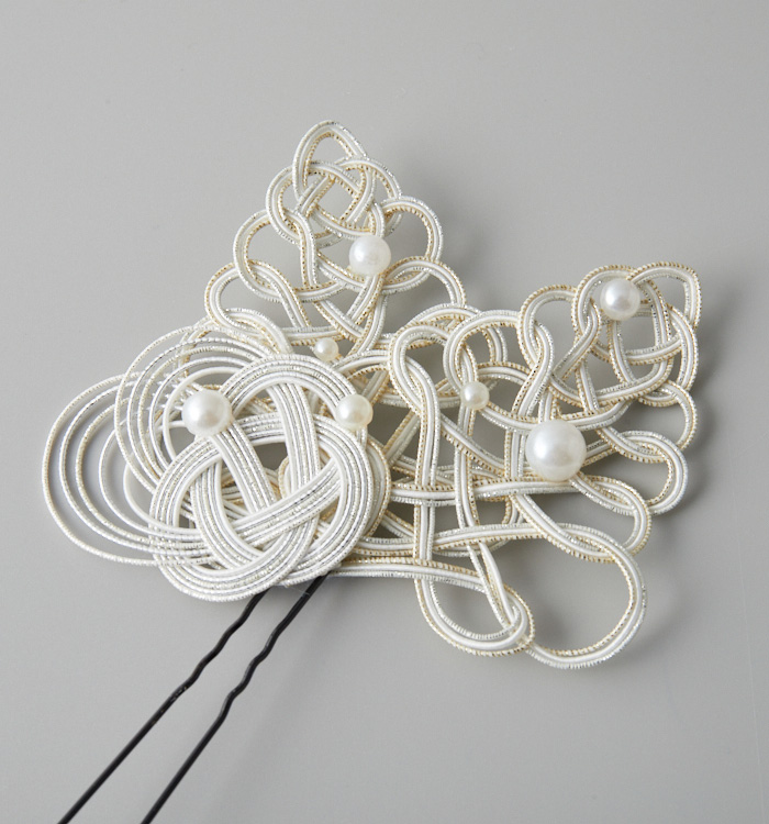 水引かんざし 白 3点セット No.5ZN-0215-00の通販｜きもの365