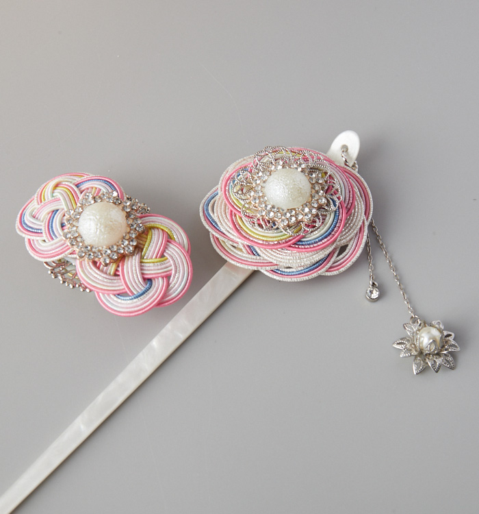 水引 帯留めと簪セット ピンク No.5ZN-0218-01の通販｜きもの365