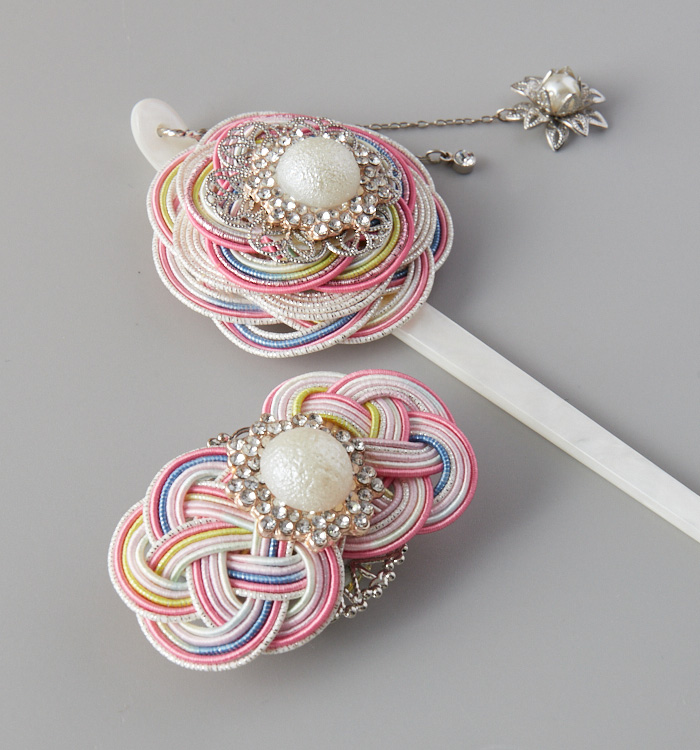 水引 帯留めと簪セット ピンク No.5ZN-0218-01の通販｜きもの365