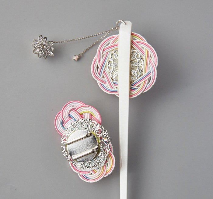 水引 帯留めと簪セット ピンク No.5ZN-0218-01の通販｜きもの365