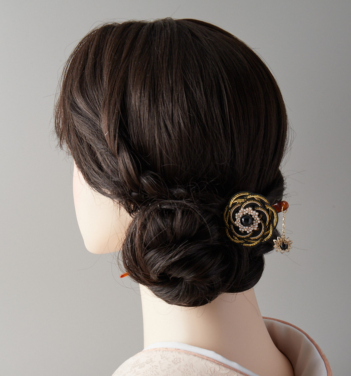 水引 帯留めと簪セット 黒 No.5ZN-0218-02の通販｜きもの365