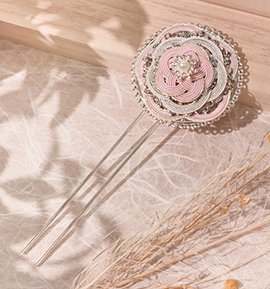 水引 薄ピンク系の簪 単品 No.5ZN-0220-00