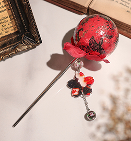 大正浪漫 サムライ 情熱の鞠玉かんざし No.5ZN-0227-00