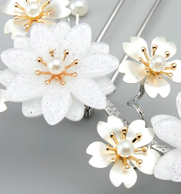 専用　七五三　桃色吐息の花簪　金属簪　Uピン簪　玉簪　水引簪　①鹿の子②ちんころ 楽天市場】七五三 七 歳 かんざしの通販