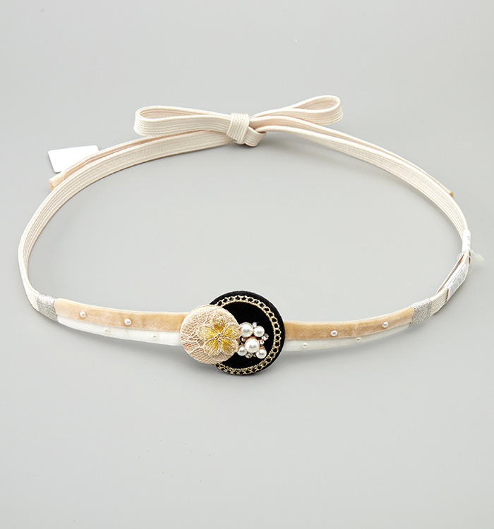 帯締め 帯留付き三分紐 正絹 No.5ZO-0010-00