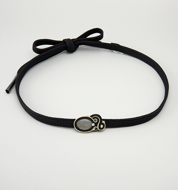 帯締め 帯留付き三分紐 正絹 No.5ZO-0011-20