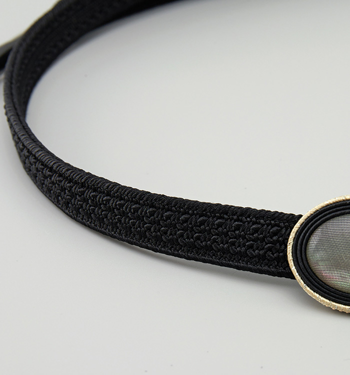 帯締め 帯留付き三分紐 正絹 No.5ZO-0011-20_02