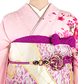 振袖用帯揚 正絹 ふくれ No.5ZU-0186-16