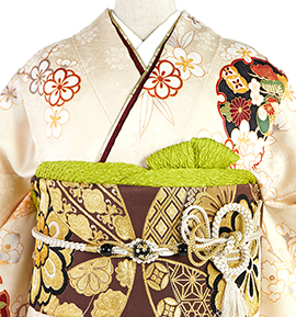 振袖用帯揚 正絹 ふくれ No.5ZU-0186-60