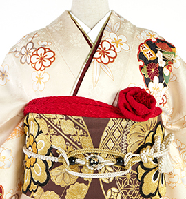 振袖用帯揚 正絹 ふくれ No.5ZU-0186-70