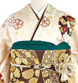 振袖用帯揚 正絹 ふくれ No.5ZU-0186-80